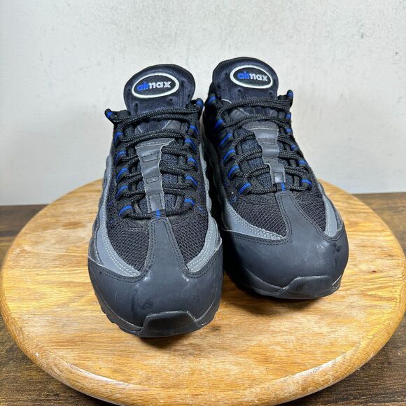 Nike Air Max 95 Essential Black Game Royal DM9104-001 Shoe Men's Size 8.5 - Picture 2 of 8